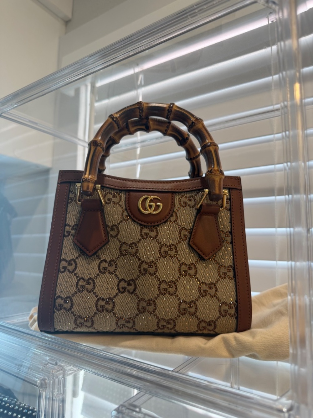 Gucci Diana crystals small tote bag - Picture 2 of 3